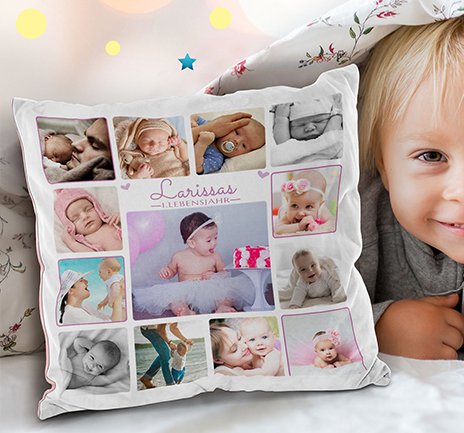 Babykissen mit Collage