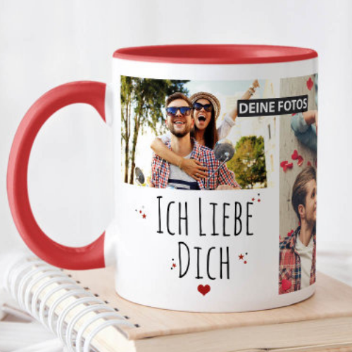 Tasse mit Fotocollage - Ich liebe Dich