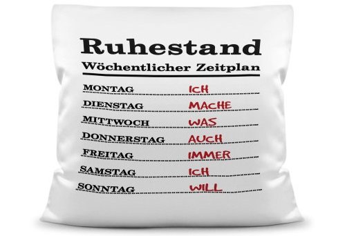 Wochenplan Kissen für Rentner