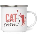 Emaille Tasse &quot;Cat Mom&quot;