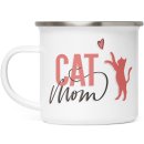 Emaille Tasse &quot;Cat Mom&quot;