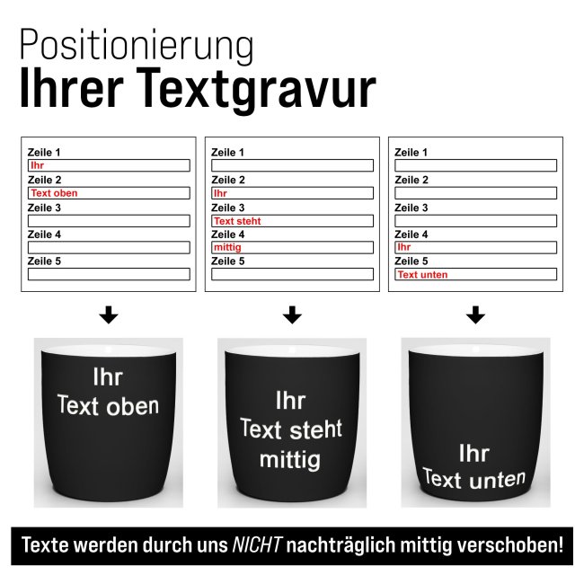 Gummierte Tasse mit Gravur zum selbst Beschriften - Blau