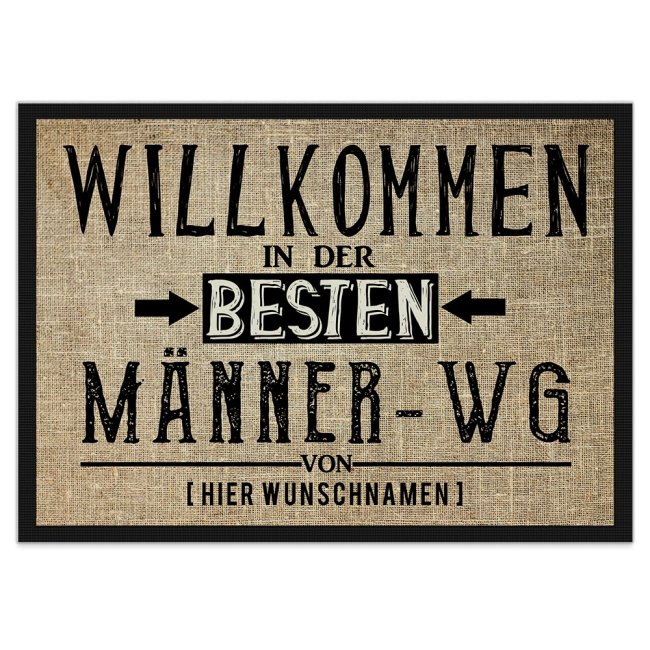 Fu&szlig;matte mit Spruch - M&auml;nner WG - 60 x 40 cm