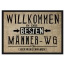 Fu&szlig;matte mit Spruch - M&auml;nner WG - 75 x 50 cm