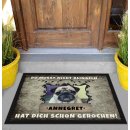 Personalisierte Fu&szlig;matten mit Hundefoto und Hundenamen