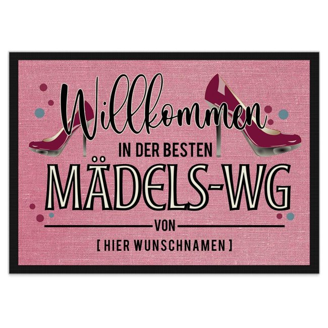 Fußmatte mit Spruch für Mädchen WG mit Namen