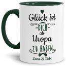 Tasse f&uuml;r Uropa von - mit Wunschnamen - Innen &amp;...