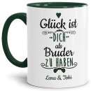 Tasse f&uuml;r Bruder von - mit Wunschnamen - Innen &amp;...