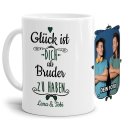 Tasse f&uuml;r Bruder von - mit Wunschnamen und Foto -...