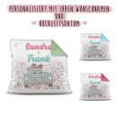 Hochzeits-Kissen mit WUNSCHNAMEN und WUNSCHDATUM - Just...