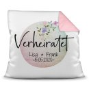 Kissen zur Hochzeit - Verheiratet - mit WUNSCHNAME und...