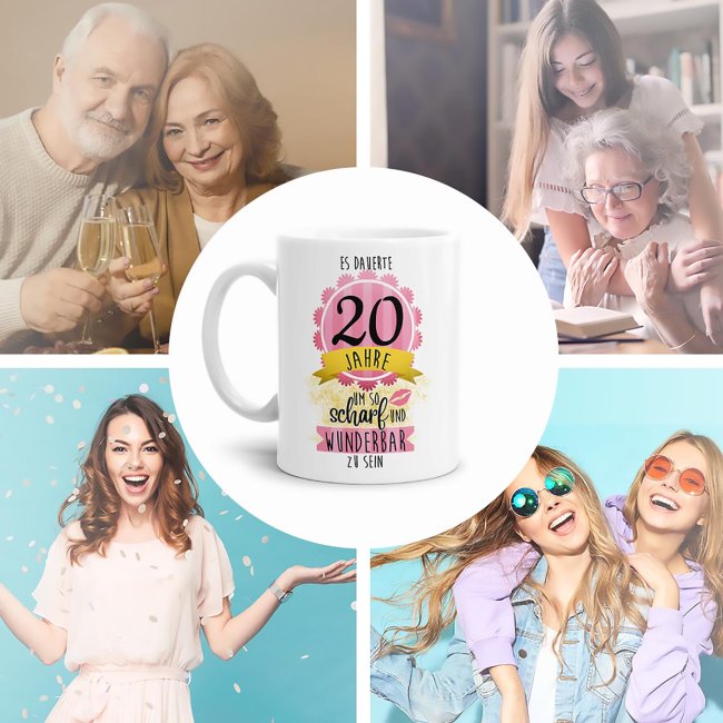 Tasse zum 20. Geburtstag - So scharf und wunderbar - Wei&szlig;