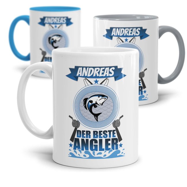 Tasse mit Name - Der beste Angler