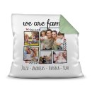 Kissen - We are Family - mit f&uuml;nf Fotos und...