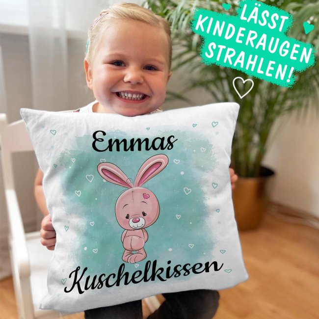 Kinderkissen mit Tiermotiv und Wunschname