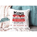 Kissen - Bestes Geschenk f&uuml;r Mama von mehr Kindern -...