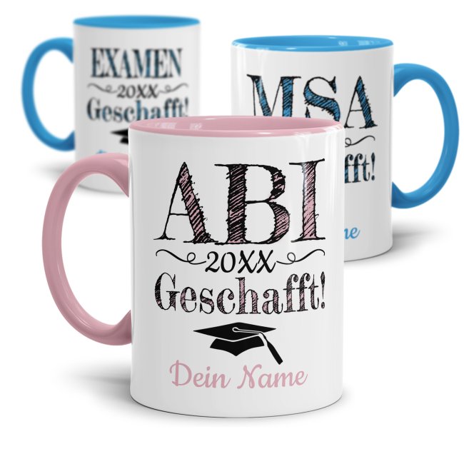 Tasse mit Spruch zum Schulabschluss