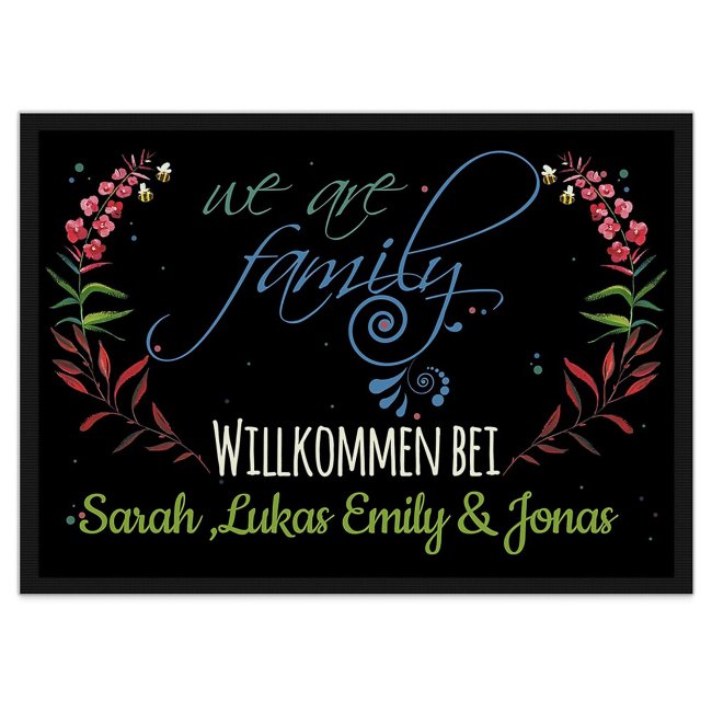 Fu&szlig;matte mit Spruch - We are Family -75 x 50 cm