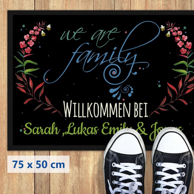 Fußmatte mit Spruch We are Family 75 x 50 cm PRINT ROYAL, 28,95