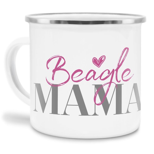 Emaille Tasse Hunderassen Mama