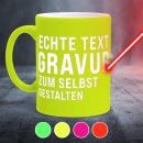 Neon Tassen mit Wunschgravur