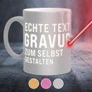 Metallic Tasse mit Wunschgravur