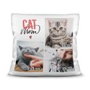 Kissen - Fotocollage - Cat Mom - mit drei Fotos