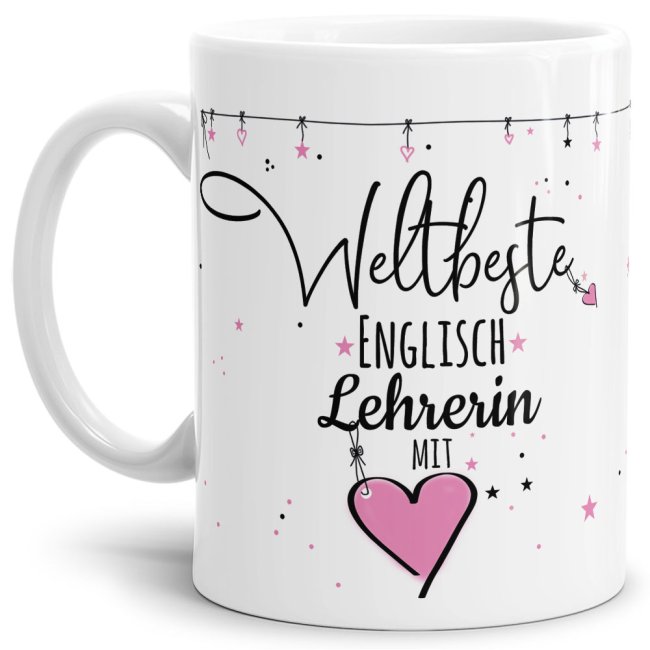 Tasse für die beste EnglischLehrerin in Weiß PRINT ROYAL, 10,95