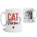 Tasse - Cat Mom - mit Foto und Name