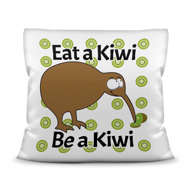 Kiwi Kissen mit Spruch - Eat a Kiwi Be a Kiwi