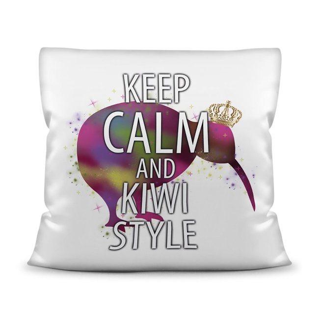 Kiwi Kissen mit Spruch - Keep Calm And Kiwi Style