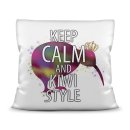 Kiwi Kissen mit Spruch - Keep Calm And Kiwi Style