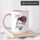 Tasse mit Spruch - Kiwi Tasse - I love Kiwi Birds