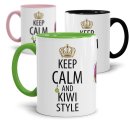 Tasse mit Spruch - Kiwi Tasse - Keep Calm and Kiwi Style