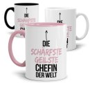 Tasse mit Spruch - Lustige Tasse Chefin - Die...