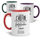 Tasse mit Spruch - Lustige Tasse Chefin - Stolze Chefin...