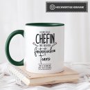 Tasse mit Spruch - Lustige Tasse Chefin - Stolze Chefin...