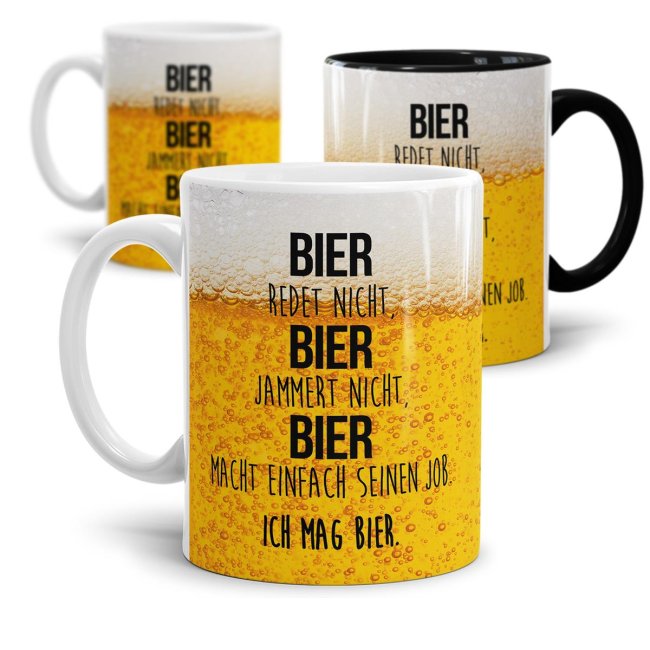 Bier Tasse mit Spruch - Ich mag Bier!