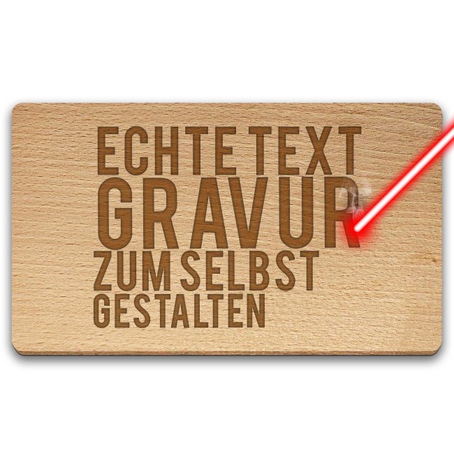 Holzbrettchen mit Gravur beschriften