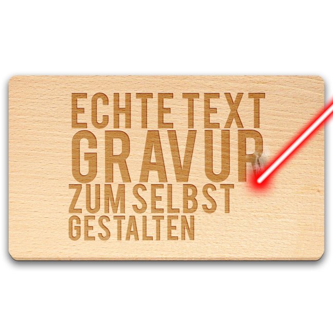 Holzbrettchen mit Gravur beschriften