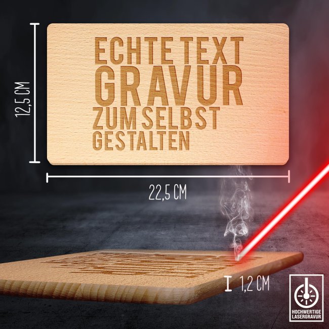 Holzbrettchen mit Gravur beschriften