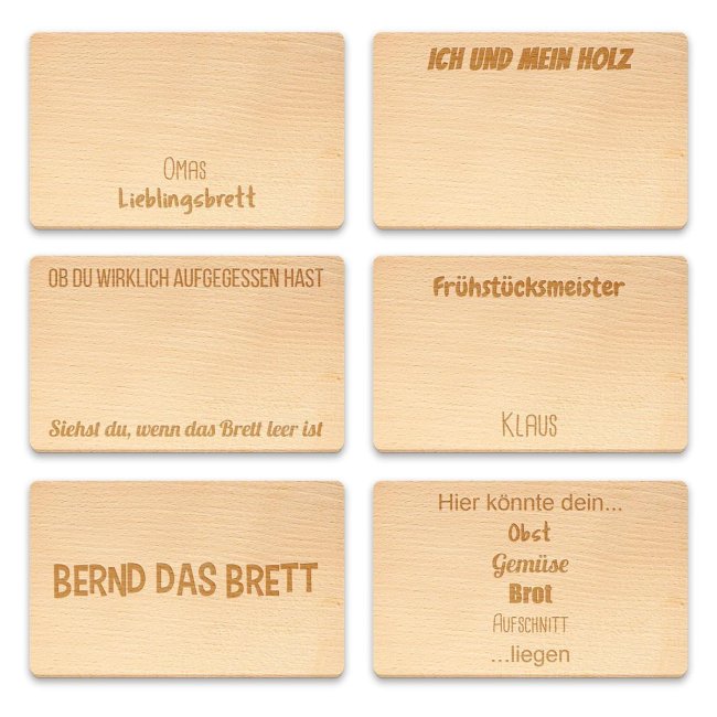 Holzbrettchen mit Gravur beschriften