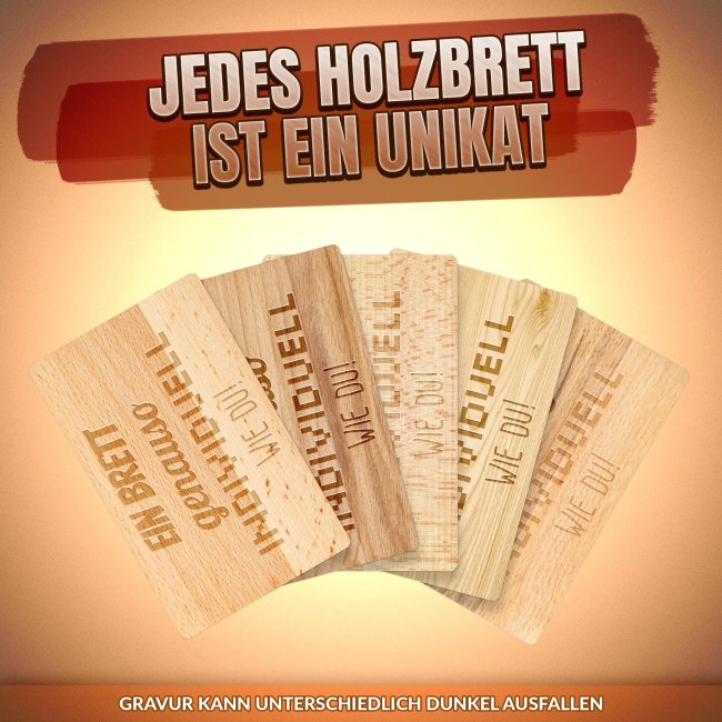 Holzbrettchen mit Gravur beschriften