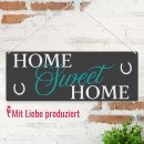 Outdoorschild mit Spruch - Home Sweet Home - 24 x 9