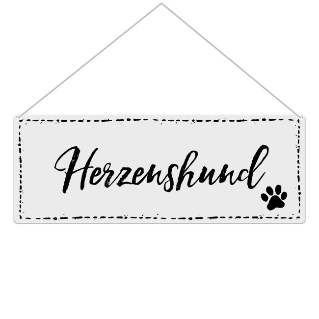 Outdoorschild mit Spruch - Herzenshund - Seelenhund - mit Fotos &amp; Namen