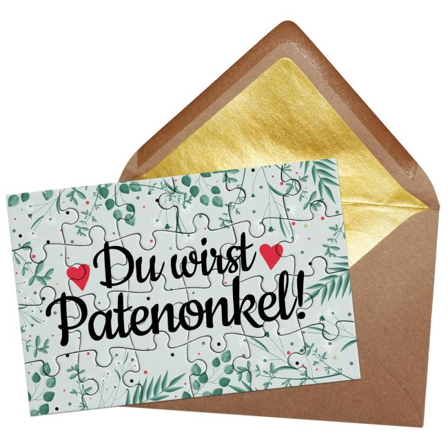 Puzzle - Du wirst Patenonkel - 24 Teile inkl. Umschlag