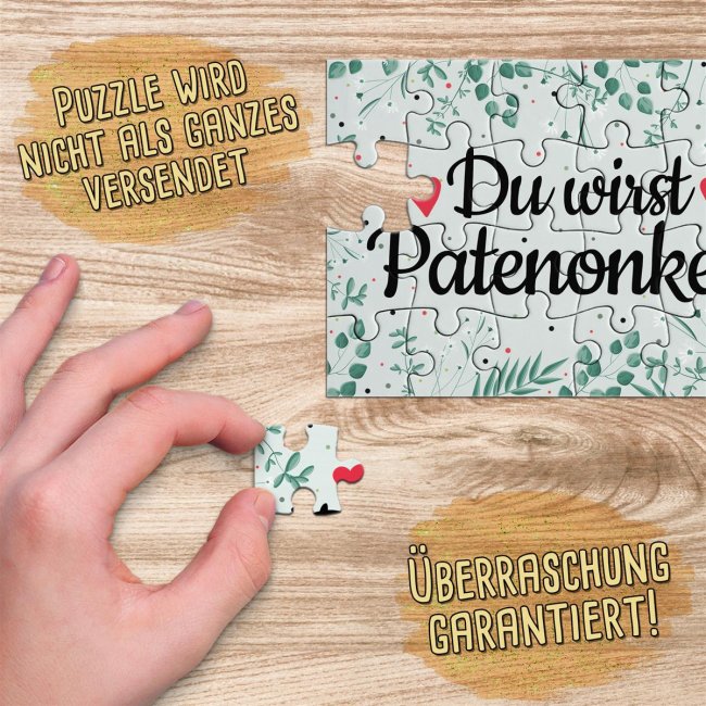 Puzzle - Du wirst Patenonkel - 24 Teile inkl. Umschlag