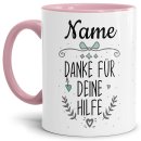 Tasse - Danke f&uuml;r deine Hilfe - mit Name...