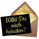 Puzzle - Willst Du mich heiraten? - Schwarzes Design - 24...