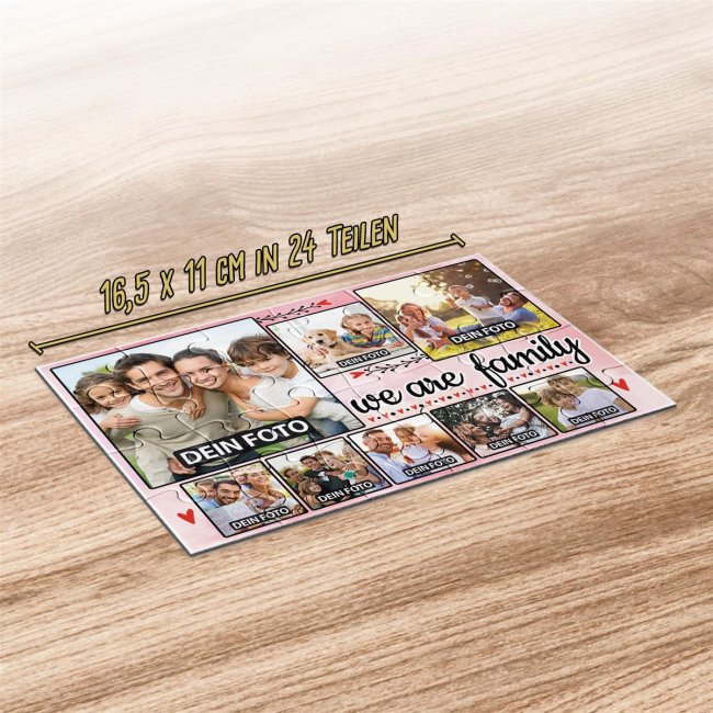 Foto-Puzzle mit acht Fotos - We are family - inkl. Umschlag